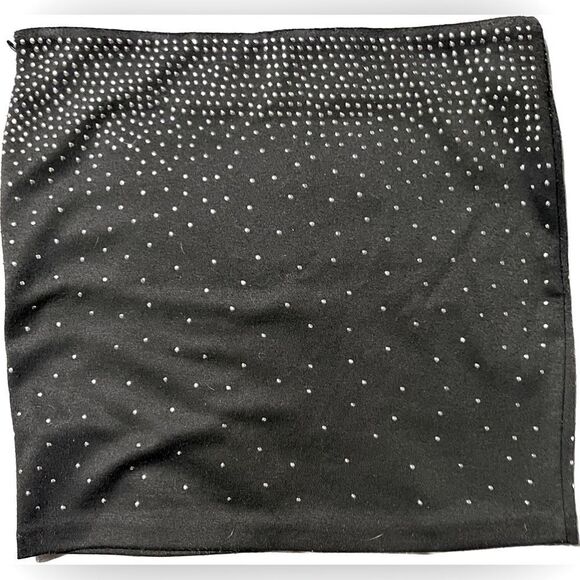 Papaya size small black mini skirt with silver studded detail throughout - Picture 1 of 3